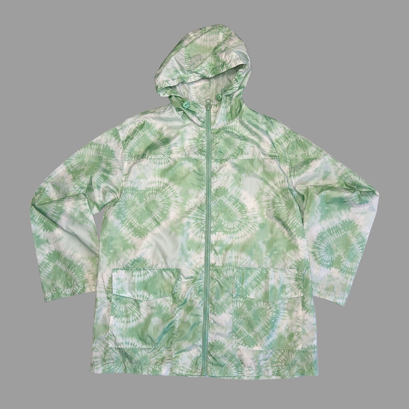 Chaqueta Impermeable ASOS Mujer – Estampado Tie-Dye Verde - Imagen 2